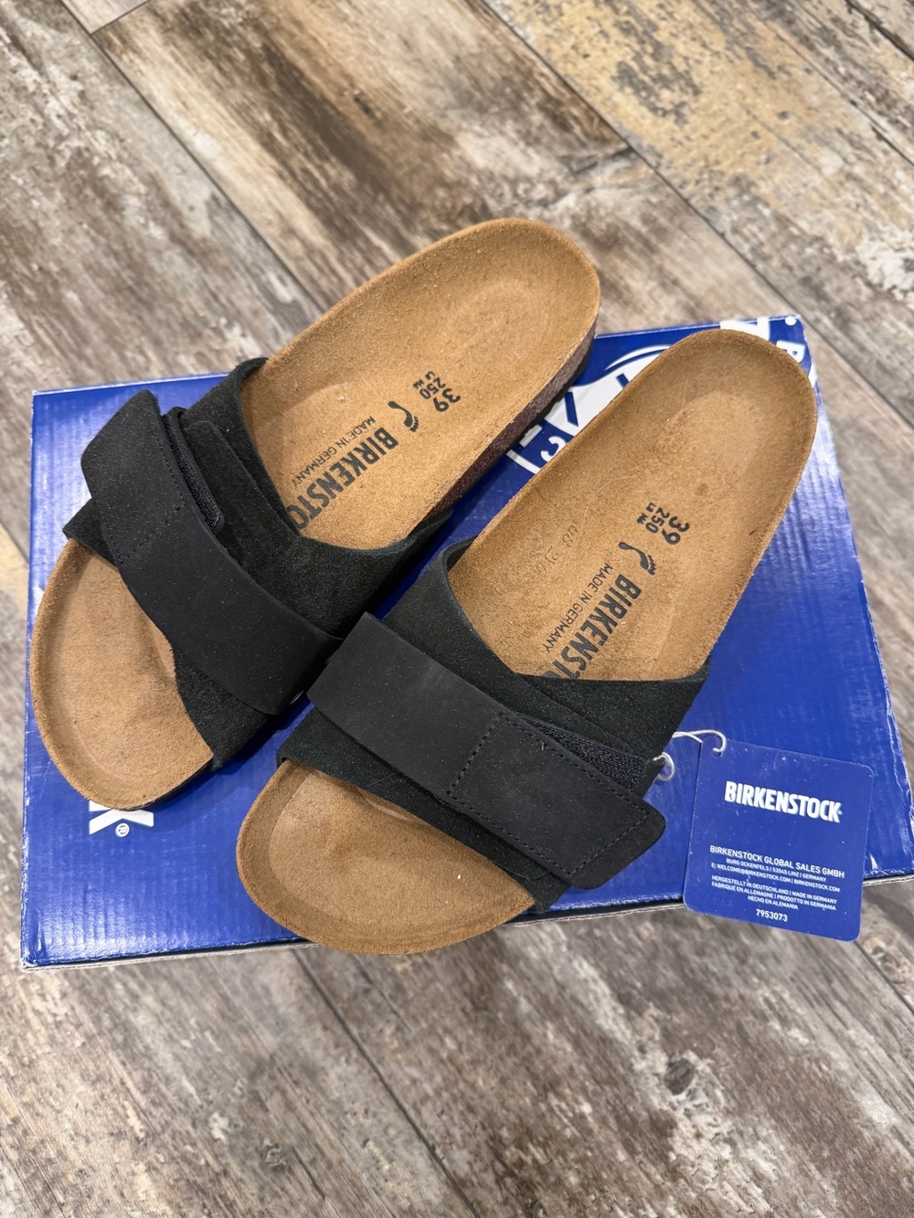 Birkenstock Women’s Black Suede Slide Sandals